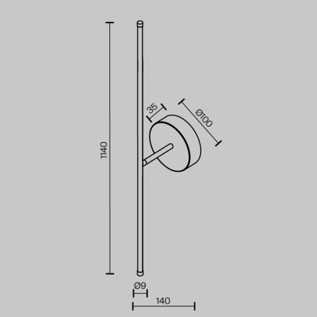 Настенный светильник (бра) Technical C084WL-L18BS2.7K