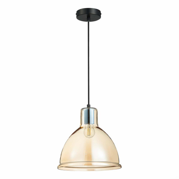 SLE114723-01 Подвес Черный/Янтарный E27 1*60W BACCHI