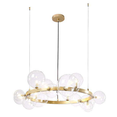 Люстра Crystal Lux AGATA SP15 V2 GOLD/TRANSPARENTE