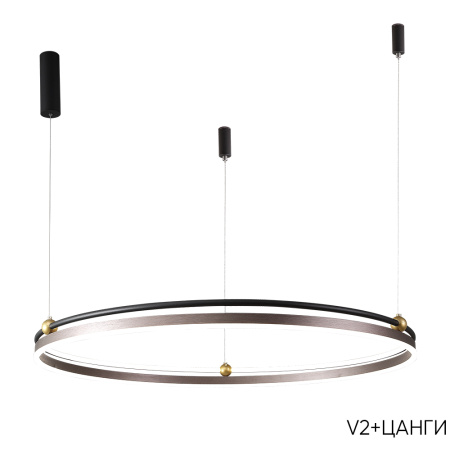 Люстра Crystal Lux FERNANDO SP88W LED COFFEE/BLACK