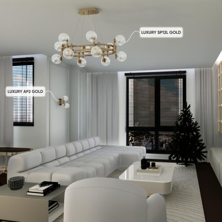 Люстра Crystal Lux LUXURY SP12L GOLD
