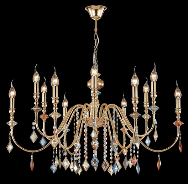 Люстра Crystal Lux MERCEDES SP6+6 GOLD/COLOR