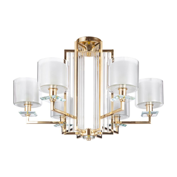 Люстра Crystal Lux NICOLAS SP-PL6 GOLD/WHITE
