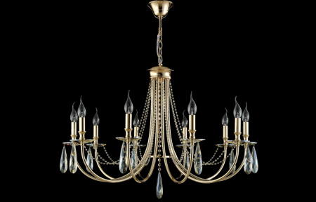 Люстра Crystal Lux VICTORIA SP10 GOLD/AMBER