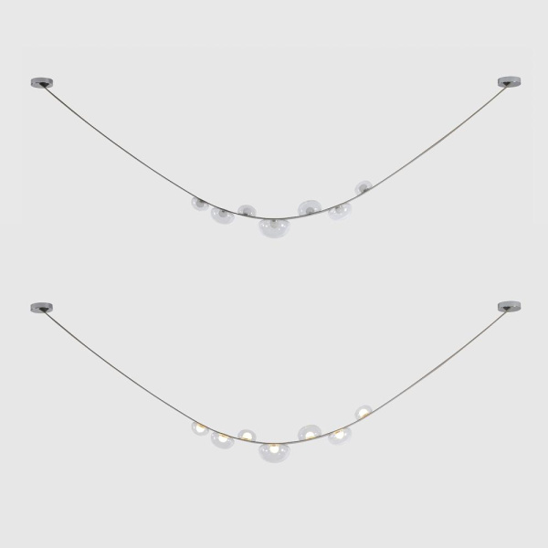 Светильник подвесной Crystal Lux BOSQUE SP7 L3000 GREY/TRANSPARENT