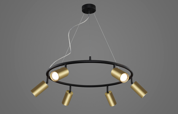 Светильник подвесной Crystal Lux CLT 015C6 D600 BL-GO