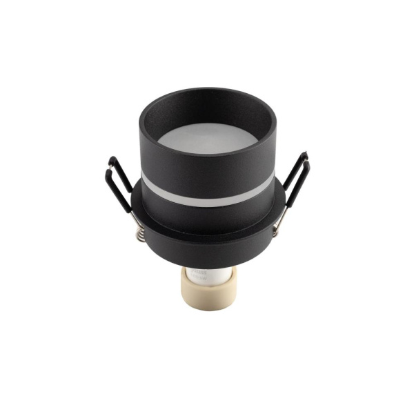 DK2404-BK Встраиваемый светильник влагозащ., IP 44, до 15 Вт, GU10, черный, алюминий