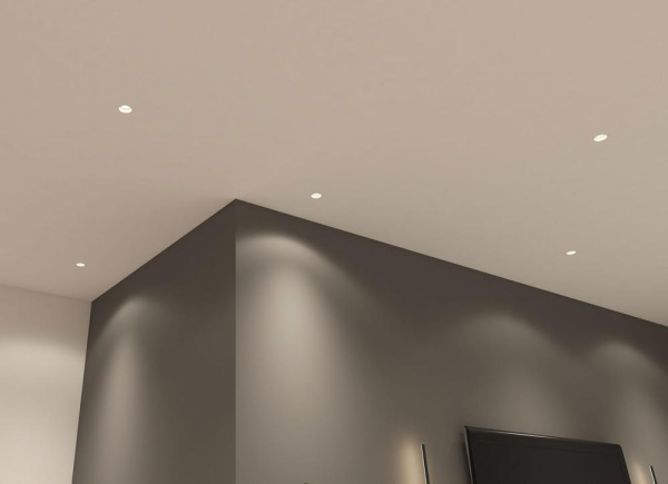 DK3055-WH Встраиваемый светильник, IP 20, 10 Вт, GU5.3, LED, белый, пластик