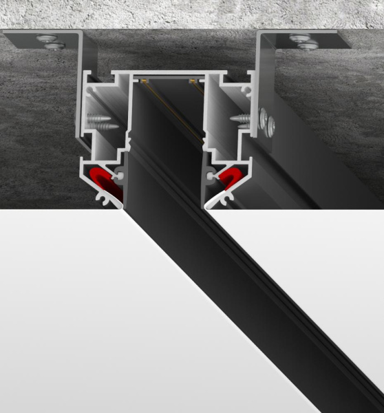 TR2022-BK Профиль-трек SMART ONE, для натяжных потолков, 2 м, алюминий, черный