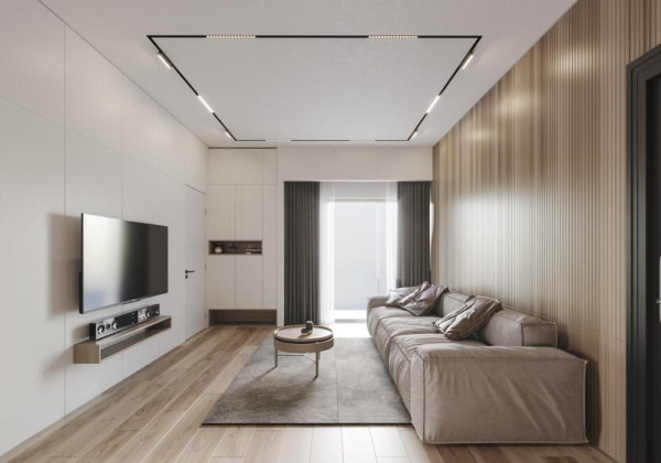 TR2022-BK Профиль-трек SMART ONE, для натяжных потолков, 2 м, алюминий, черный