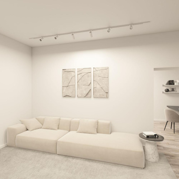 DK6060-BW+WH Трековый светильник IP 20, 15 Вт, GU10, белый с черным, алюминий