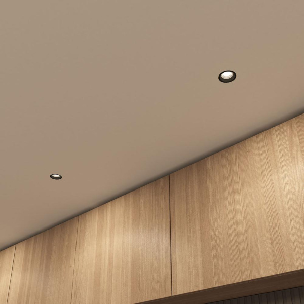 DK3055-BK Встраиваемый светильник, IP 20, 10 Вт, GU5.3, LED, черный, пластик