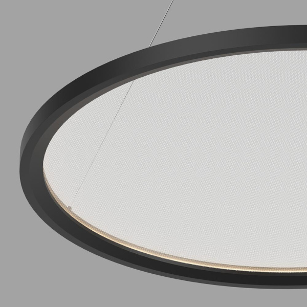 DK6620-BK Подвесной горизонтальный светильник Veil со светодиодом H900 d1000 220V 96W 3000-6000K IP20 черный алюминий