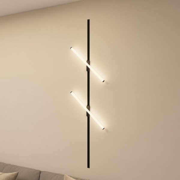 DK6648-BK Поворотный однофазный трековый светильник STROM со светодиодом L600mm 220V 15W 150° 4000K IP20 черный алюминий/акрил