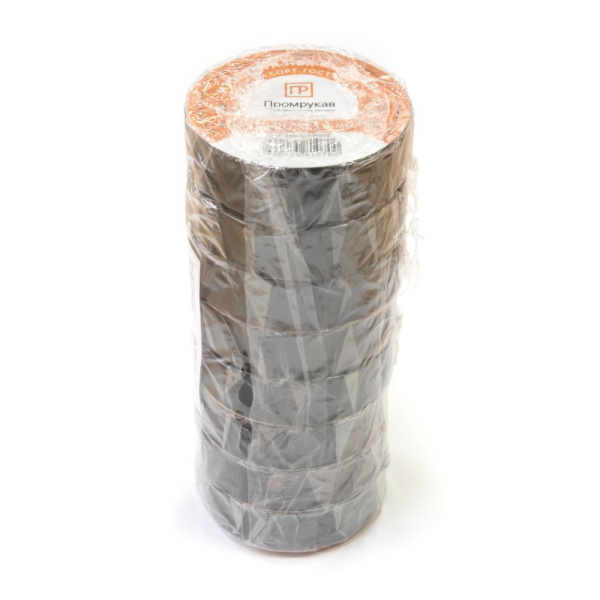 Изолента ПВХ черная 0,15 x 19 мм х 20 м Промрукав