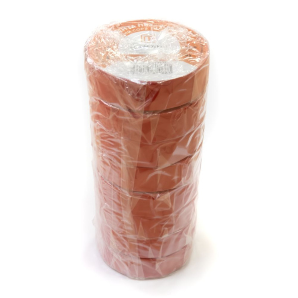 Изолента ПВХ красная 0,15 x 19 мм х 20 м (8 шт/уп) Промрукав