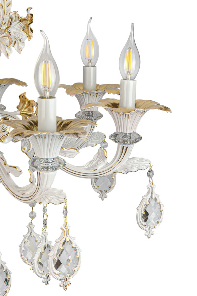 Люстра подвесная AM Group CLEOPATRA SP8 WH+GL