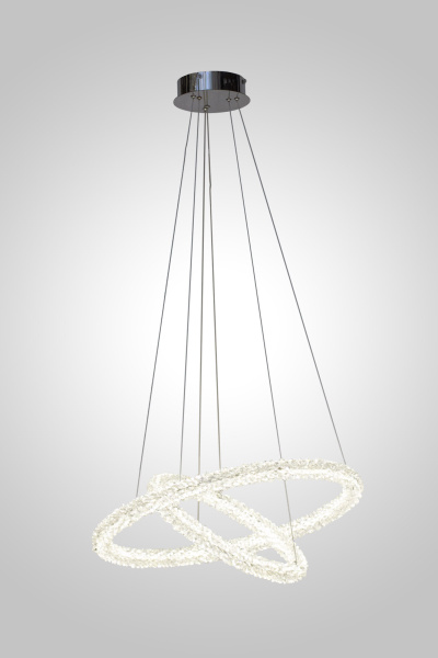 Люстра подвесная OVALE CH D600+400 58W цвет - хром