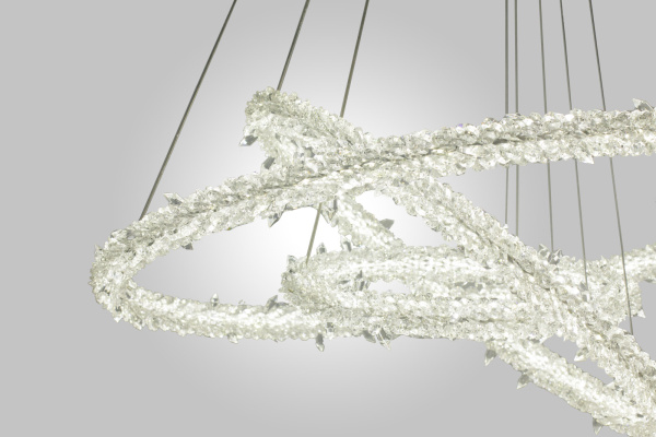 Люстра подвесная OVALE GD D800+600+400 103W цвет - золото