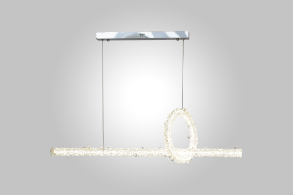 Люстра подвесная OVALE CH D1000+300 цвет - хром