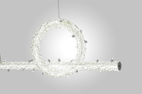 Люстра подвесная OVALE CH D1000+300 цвет - хром