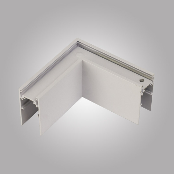 Угловой горизонтальный коннектор для накладного магнитного шинопровода MAGNET AM 401 LL-20B 90° горизонтальный WH