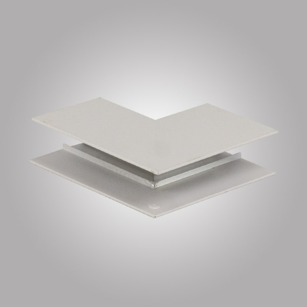 Угловой коннектор внешний для накладного магнитного шинопровода MAGNET AM 401 LL-20B 90° ВНЕШНИЙ WH