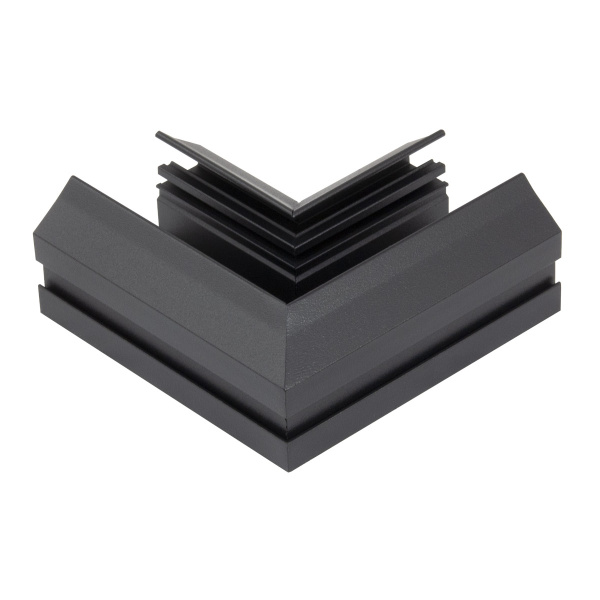 Угловой соединитель горизонтальный для Трекового шинопровода + Закладного профиля черный для натяжного потолка ПВХ 220V SMART, AM540 BK SMART