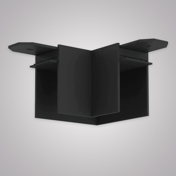 Угловой соединитель горизонтальный для накладного шинопровода черный, AM543 BK SMART