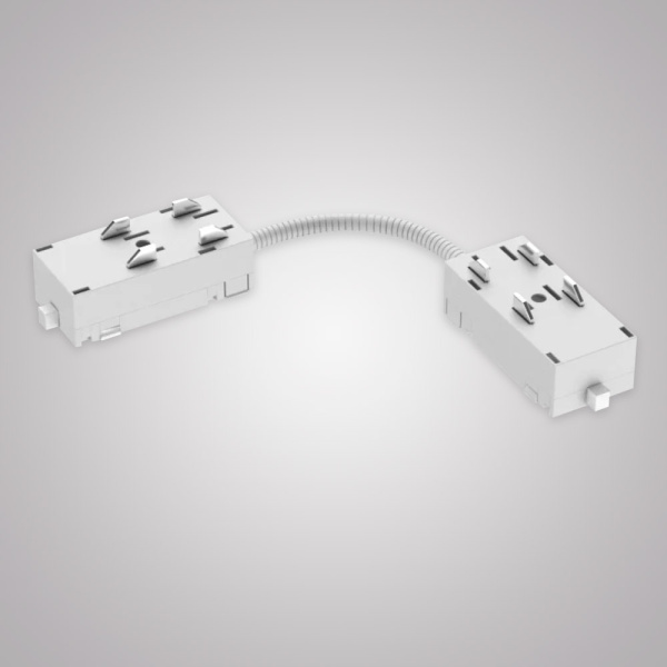 Угловой коннектор питания белый, AM551 WH SMART