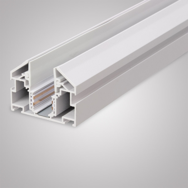 Магнитный трековый шинопровод + закладной профиль для натяжного потолка пвх 3m, белый, MAGNET AM537 3M WH