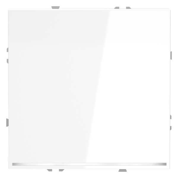 Выключатель встраиваемый VOLTUM S70 одноклавишный с подсветкой 10А, (белый глянцевый)