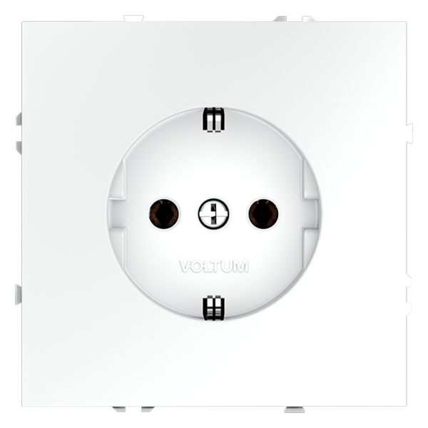 Розетка встраиваемая VOLTUM S70 с заземлением 16А, (белый матовый)