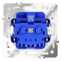 Розетка встраиваемая VOLTUM S70 с заземлением 16А, (кашемир)