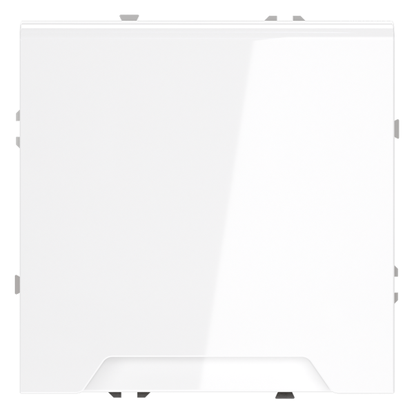 Розетка встраиваемая VOLTUM S70 с заземлением, защитными шторками и крышкой 16А, (белый глянцевый)