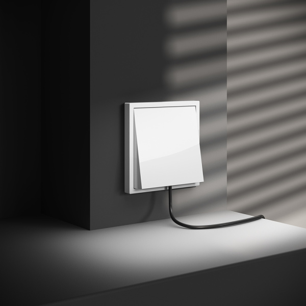 Вывод кабеля VOLTUM S70, (белый глянцевый)