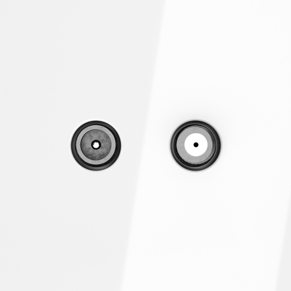 Розетка телевизионная встраиваемая VOLTUM S70 оконечная TV+SAT, (белый глянцевый)