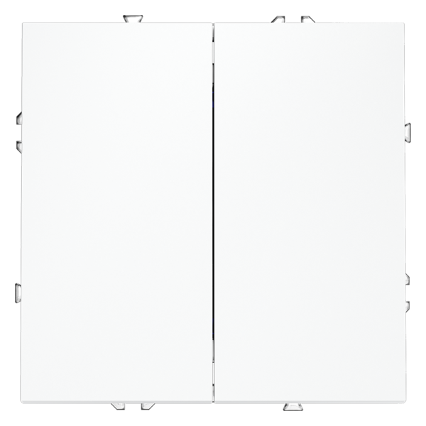 Выключатель встраиваемый VOLTUM S70 двухклавишный 10А, (белый матовый)