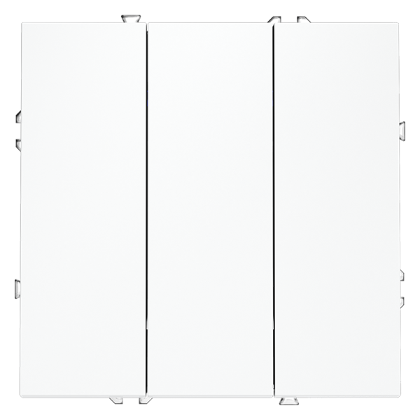 Выключатель встраиваемый VOLTUM S70 трехклавишный 10А, (белый матовый)