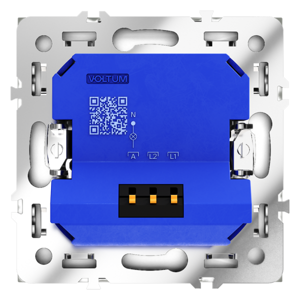 Светорегулятор встраиваемый VOLTUM S70 поворотно-нажимной 600 Вт, (белый матовый)