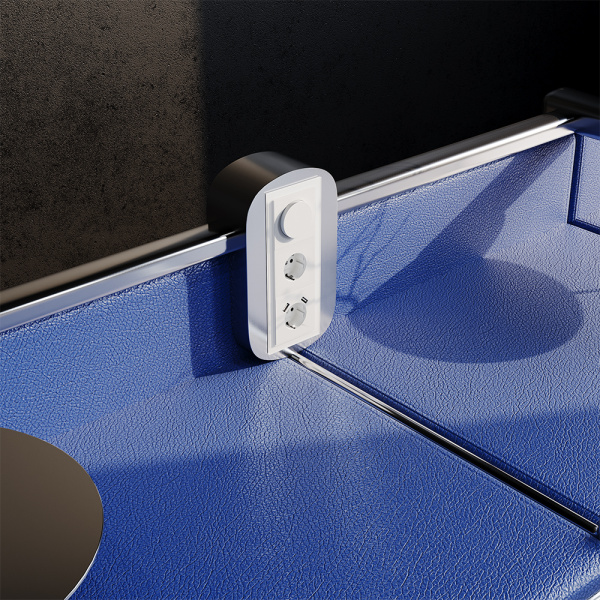 Светорегулятор встраиваемый VOLTUM S70 поворотно-нажимной 600 Вт, (белый матовый)