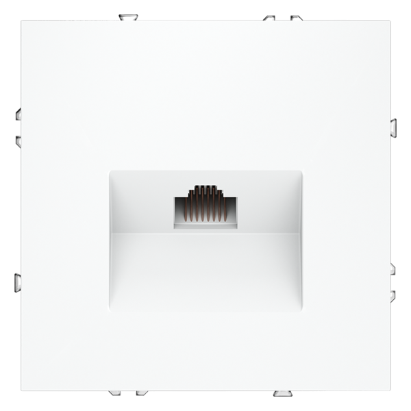 Розетка компьютерная встраиваемая VOLTUM S70 RJ45 кат.6, (белый матовый)