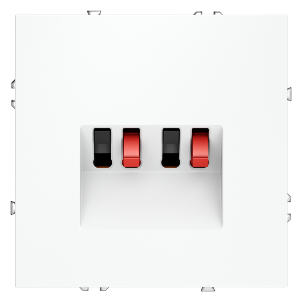 Розетка акустическая встраиваемая VOLTUM S70 4-местная, (белый матовый)