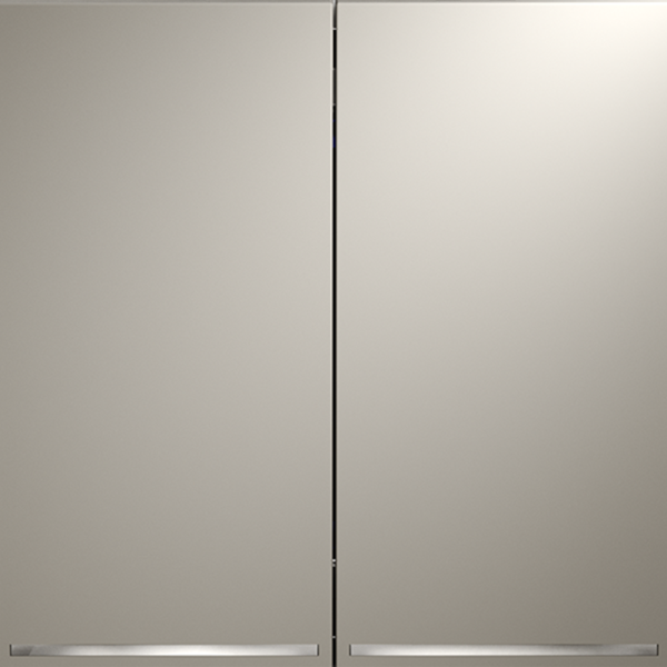 Проходной переключатель встраиваемый VOLTUM S70 двухклавишный с подсветкой 10А, (кашемир)