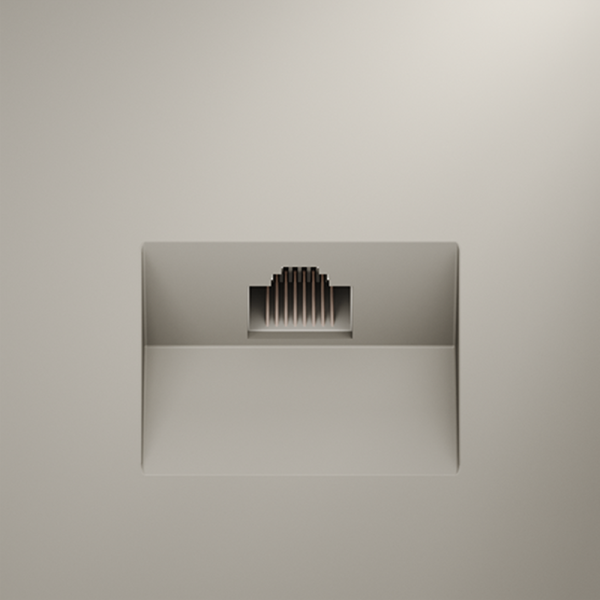 Розетка компьютерная встраиваемая VOLTUM S70 RJ45 кат.6, (кашемир)