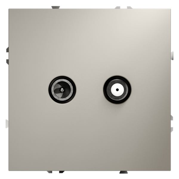 Розетка телевизионная встраиваемая VOLTUM S70 оконечная TV+SAT, (кашемир)