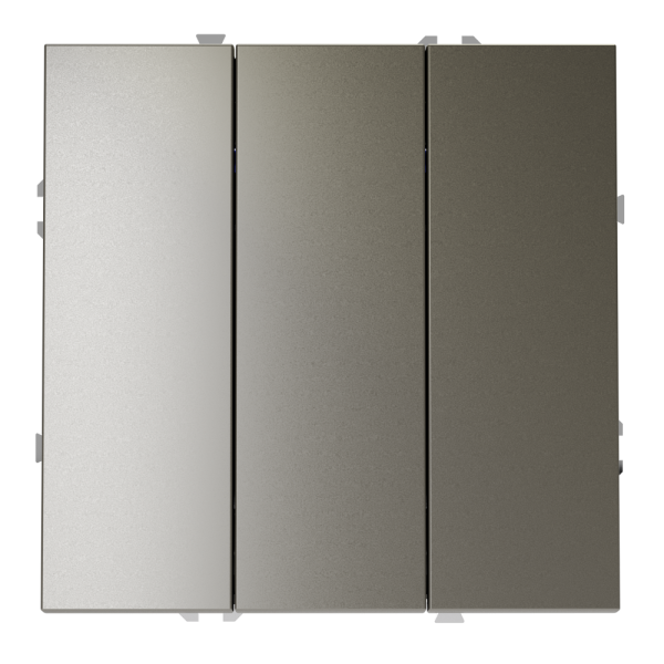 Выключатель встраиваемый VOLTUM S70 трехклавишный 10А, (шелк)