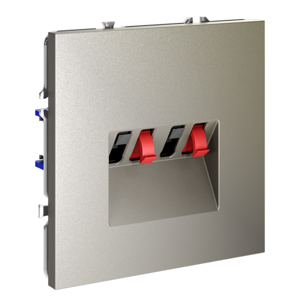 Розетка акустическая встраиваемая VOLTUM S70 4-местная, (шелк)