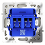 Розетка акустическая встраиваемая VOLTUM S70 4-местная, (шелк)