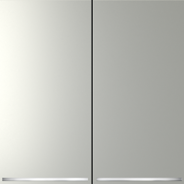 Выключатель встраиваемый VOLTUM S70 двухклавишный с подсветкой 10А, (сталь)